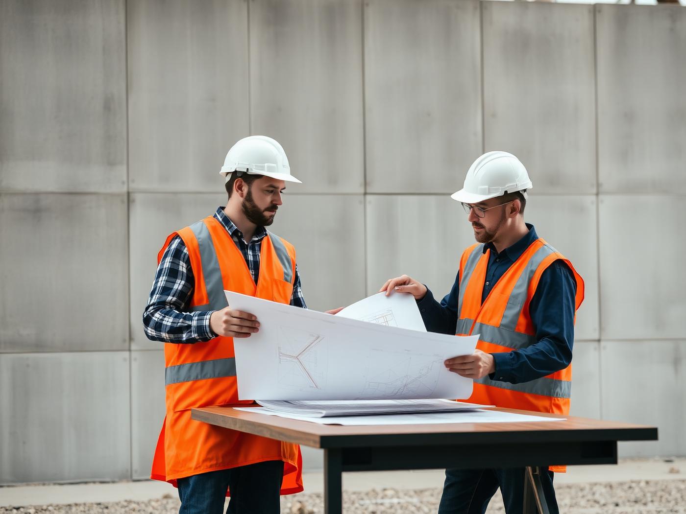 CFM Development project team reviewing drawings on site